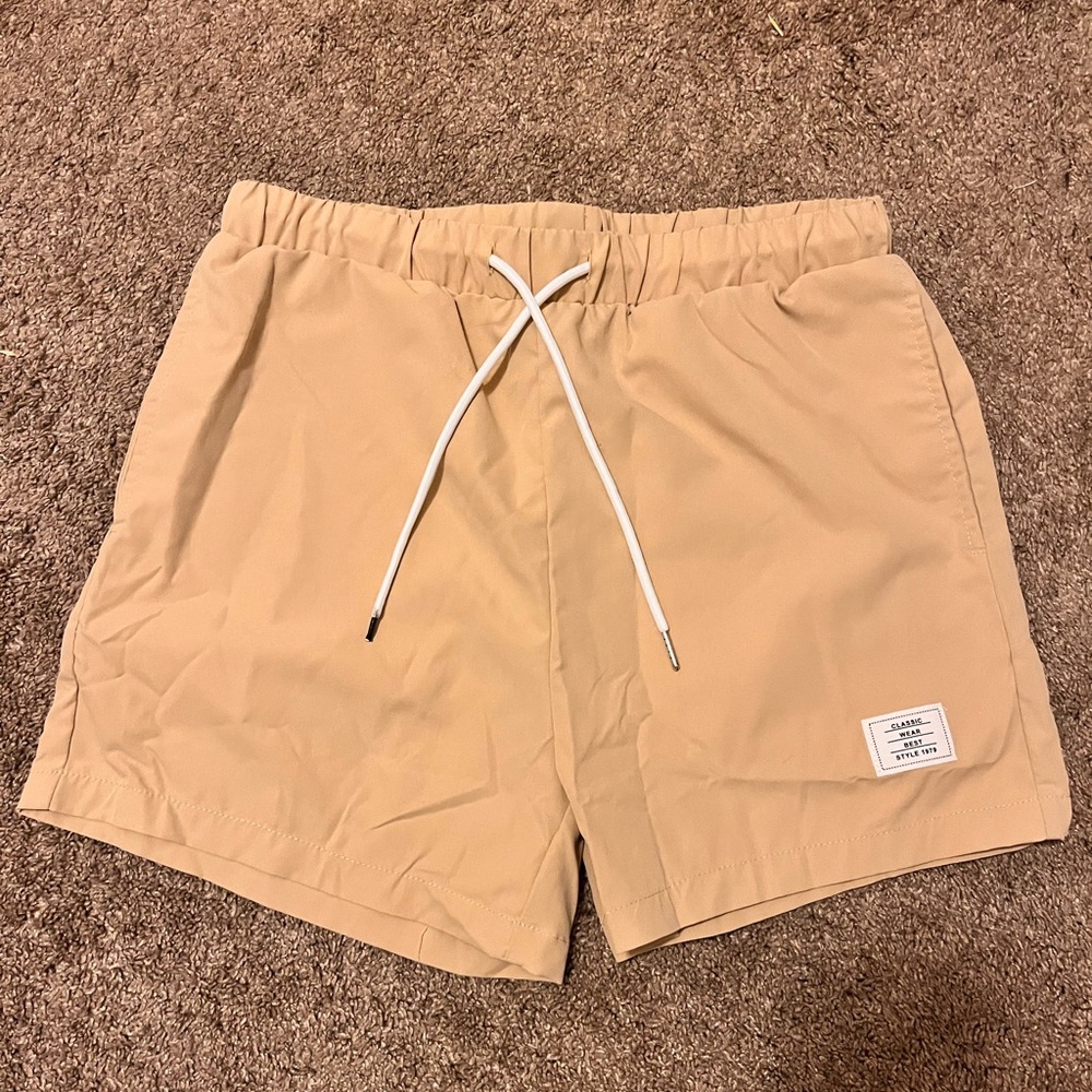 Mens tan shorts Shein Small never worn